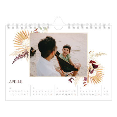 Calendario fotografico A5 — Boho [Aprile]