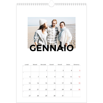 Calendario personalizzato A3 — Lettere sparse