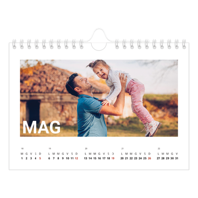 Calendario fotografico A5 — Mese in grande [copertina]