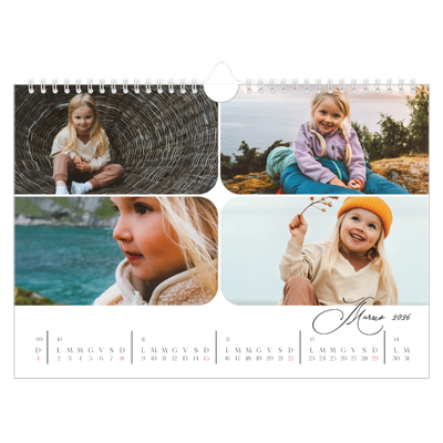 Calendario fotografico A4 — Istantanee e scrittura [Marzo]