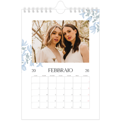 Calendario fotografico A5 — Floreale elegante [Febbraio]