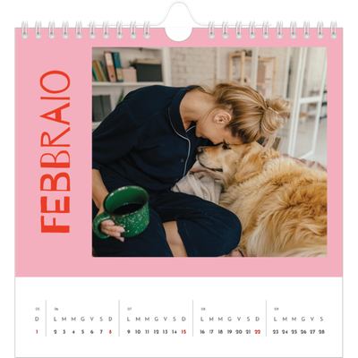 Calendari quadrati — Divertente colorato [Febbraio]