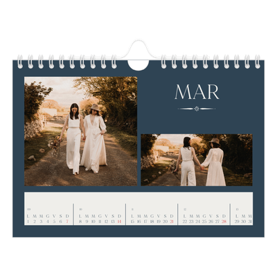 Calendario fotografico A5 — Ardesia e grazie [Marzo]