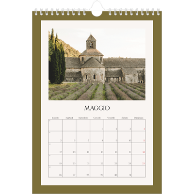 Calendario personalizzato A4 — Colori classici [copertina]