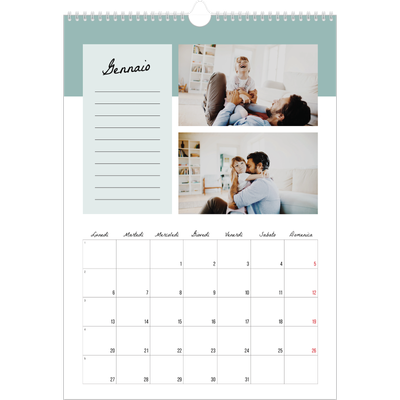 Calendario A3 verticale — Calendario delle cose da fare [Gennaio]