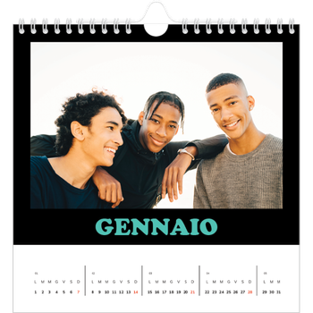 Calendario Fotografico Quadrato — Tipo divertente