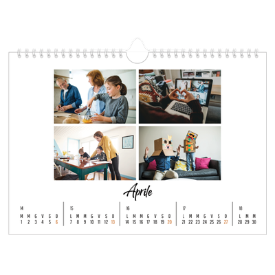 Calendario fotografico A4 — Questo sono io [Aprile]