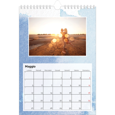 Calendario personalizzato A4 — Sfondi ad acquerello [copertina]