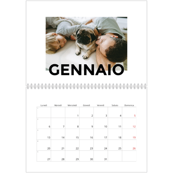Calendario A4 Doppio — Lettere sparse