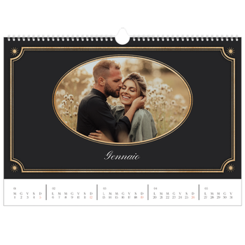 Calendario Fotografico A3 Orizzontale — Classico vintage