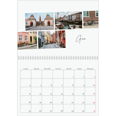 Calendario A4 Doppio — Soggiorno in città [Gennaio]