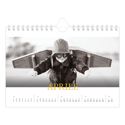 Calendario fotografico A5 — Stile tradizionale [Aprile]