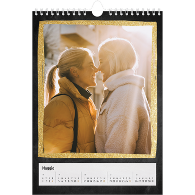 Calendario personalizzato A4 — Cornici dorate [copertina]