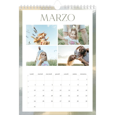Calendario personalizzato A4 — Effetto pennello [Marzo]