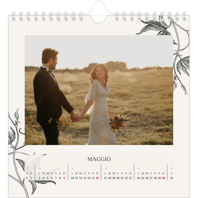 Calendari quadrati — Inchiostro e edera [Maggio]