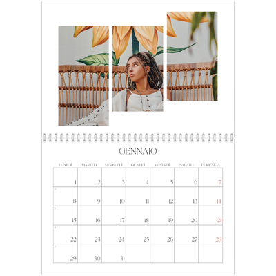 Calendario A4 Doppio — Mosaici di viaggio [Gennaio]