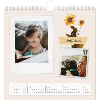 Calendari quadrati — Scrapbooking vintage [Gennaio]