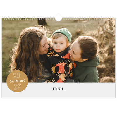 Calendario A3 orizzontale  — Adesivo fotografico [copertina]