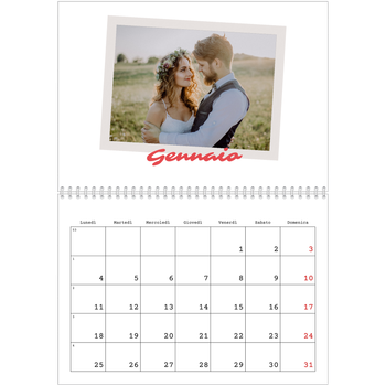 Calendario A4 Doppio — Firmato in cremisi