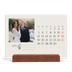 Calendario con supporto in legno orizzontale  — Iniziali in fiore [Aprile]