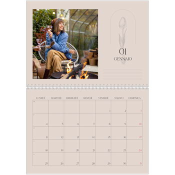 Calendario A4 Doppio — Batanico semplice