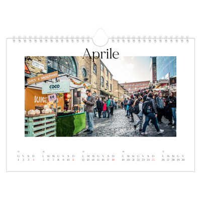 Calendario fotografico A4 — Il mio diario di viaggio [Aprile]
