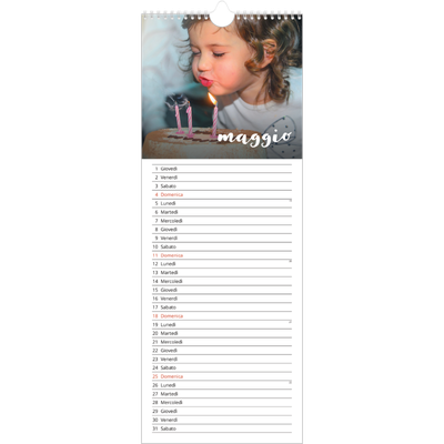 Calendario da cucina  — Scrittura semplice [copertina]