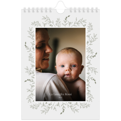 Calendario fotografico A5 — Fiori disegnati a mano [copertina]