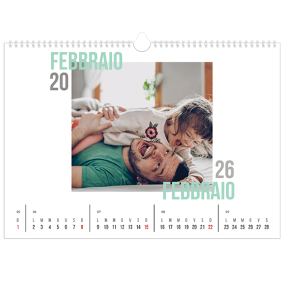 Calendario A3 orizzontale  — Tipo di coppia [Febbraio]