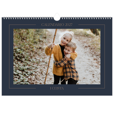 Calendario A3 orizzontale  — Blu prussiano [copertina]