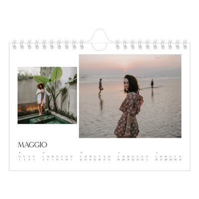 Calendario fotografico A5 — Tramonti e surf [copertina]