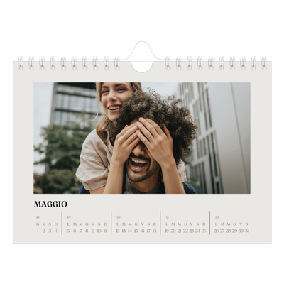 Calendario fotografico A5 — Avorio semplice [copertina]