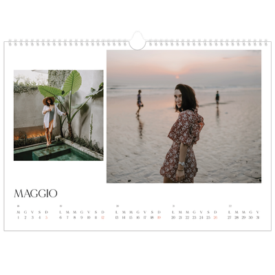 Calendario A3 orizzontale  — Tramonti e surf [copertina]