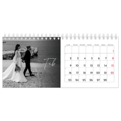 Calendari da tavolo — Scrittura elegante [Febbraio]