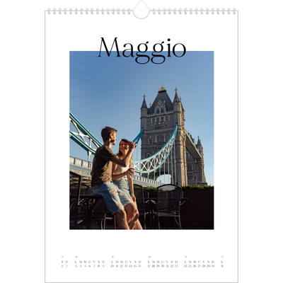 Calendario A3 verticale — Il mio diario di viaggio [Maggio]