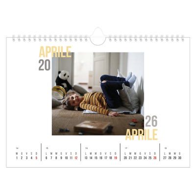 Calendario fotografico A4 — Tipo di coppia [Aprile]