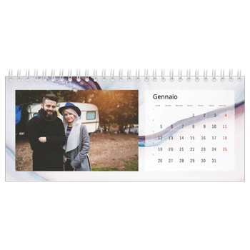Calendario Fotografico da Tavolo — Carta marmorizzata