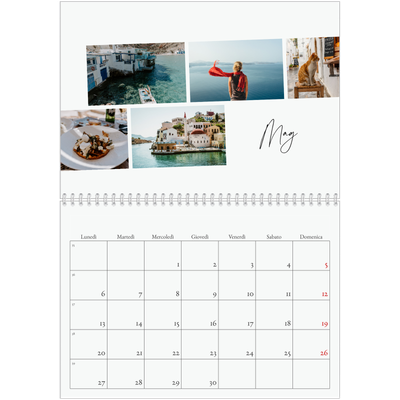 Calendario A4 Doppio — Soggiorno in città [Maggio]