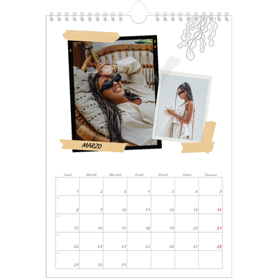 Calendario personalizzato A4 — Album ricordi con stile [Marzo]