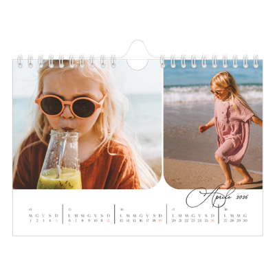 Calendario fotografico A5 — Istantanee e scrittura [Aprile]