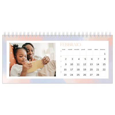 Calendari da tavolo — Effetto pennello [Febbraio]