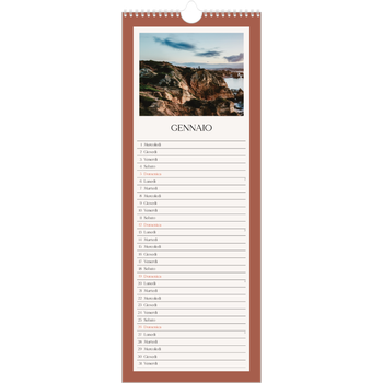 Calendario da cucina (15 x 40 cm) — Colori classici
