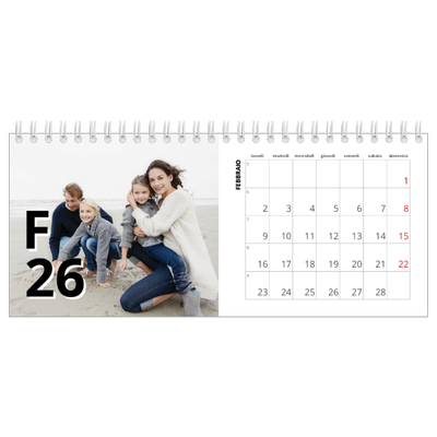 Calendari da tavolo — Stile lettera [Febbraio]