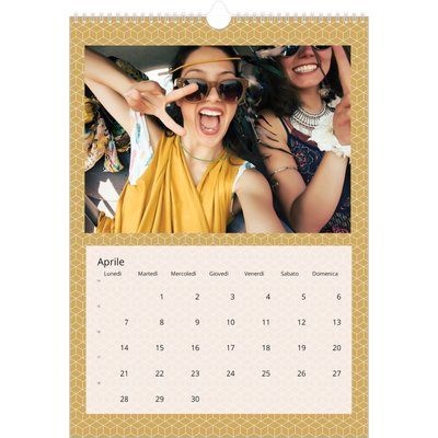 Calendario A3 verticale — Geometrico [Aprile]