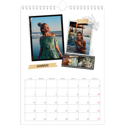 Calendario personalizzato A4 — Album ricordi con stile [Gennaio]
