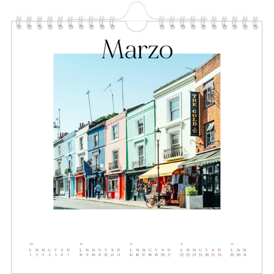 Calendari quadrati — Il mio diario di viaggio [Marzo]