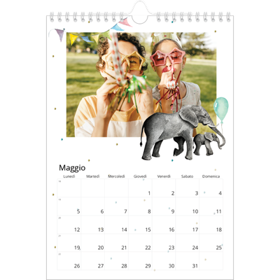 Calendario personalizzato A4 — Animali ad acquerello [copertina]