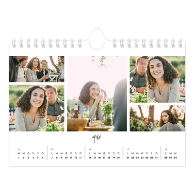 Calendario fotografico A5 — Disposizioni fotografiche [Aprile]