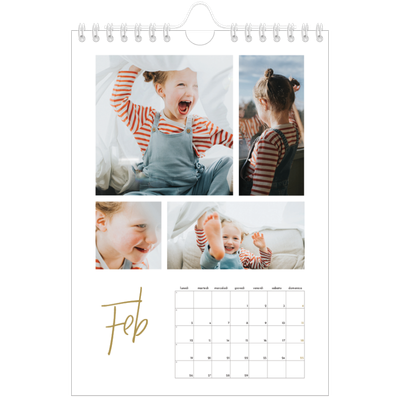 Calendario fotografico A5 — Testo scarabocchiato [Febbraio]