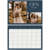Calendario A4 Doppio — Ardesia e grazie [Gennaio]